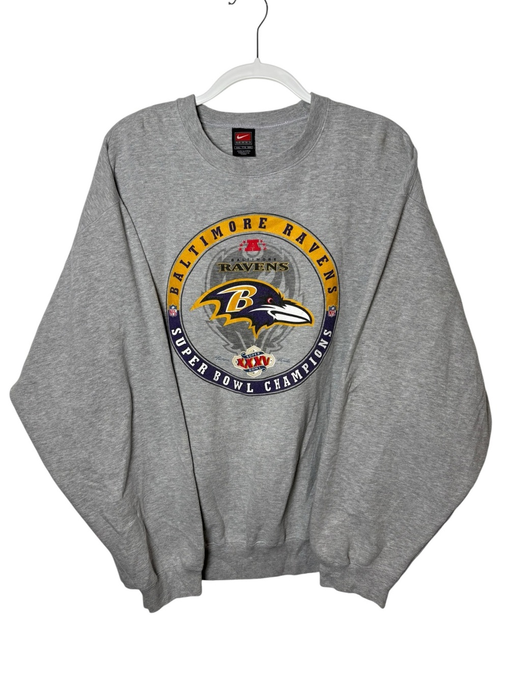 Nike Baltimore Ravens Super Bowl XXXV Champions Sweatshirt XXL Vintage